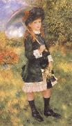 Pierre-Auguste Renoir Young Girl with a Parasol oil on canvas